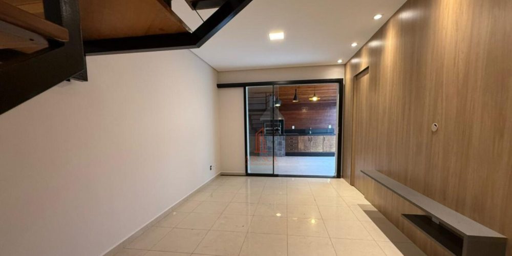 Reservatto Residenziale - Casa 147 - Sala de Convivio com visao da Area Gourmet